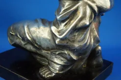 Enrico Bartoli, Skulptur der Mutterschaft, 1800er, Keramik in Silber