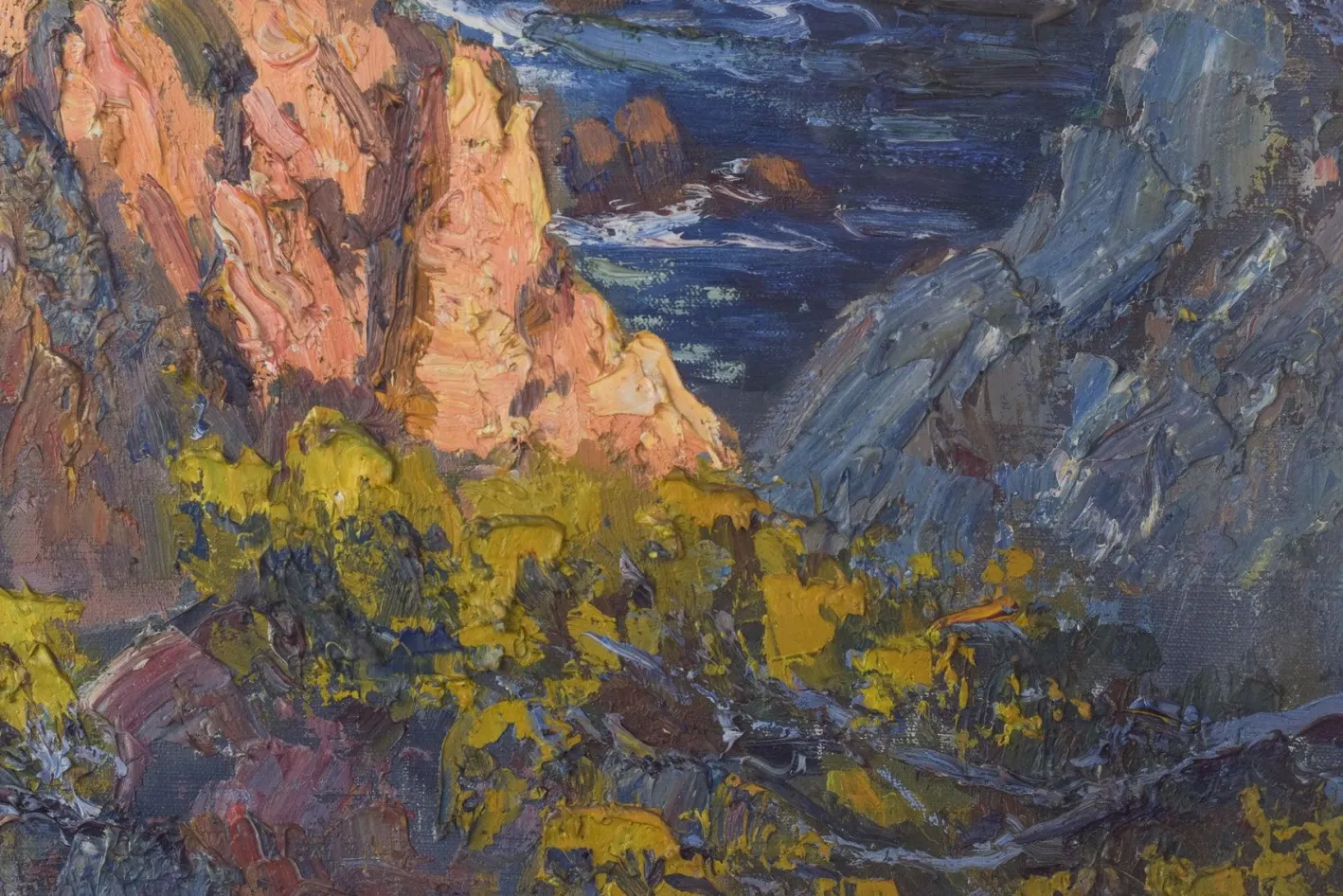 E. Palá, Impressionistisches Seasal Seascape, 20. Jh., Öl auf Leinwand, Gerahmt