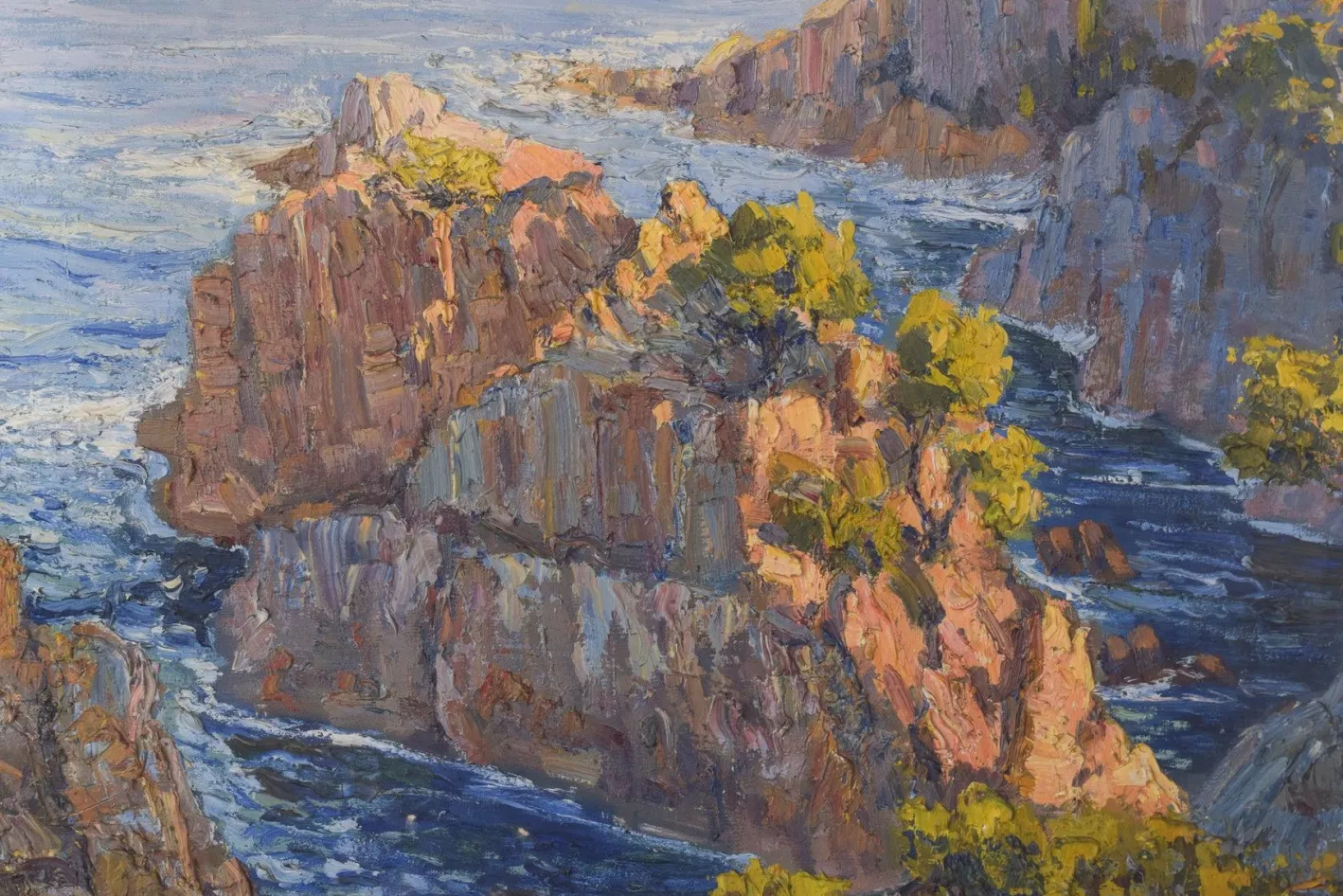 E. Palá, Impressionistisches Seasal Seascape, 20. Jh., Öl auf Leinwand, Gerahmt