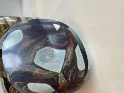 Erdfarbene Glas Karaffe mit Ballonstopfen von Mdina, 2er Set