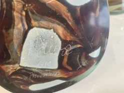 Erdfarbene Glas Karaffe mit Ballonstopfen von Mdina, 2er Set