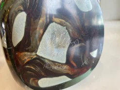 Erdfarbene Glas Karaffe mit Ballonstopfen von Mdina, 2er Set