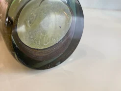 Erdfarbene Glas Karaffe mit Ballonstopfen von Mdina, 2er Set