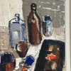 Eric Lundberg, The Work Table Atelier, 1960er, Öl auf Leinwand