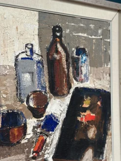 Eric Lundberg, The Work Table Atelier, 1960er, Öl auf Leinwand