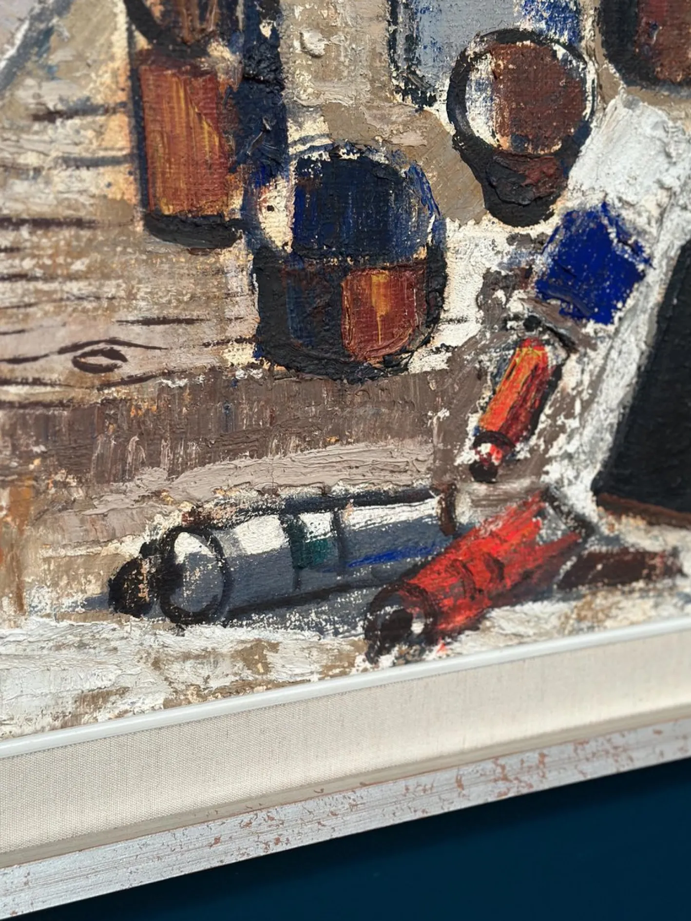 Eric Lundberg, The Work Table Atelier, 1960er, Öl auf Leinwand