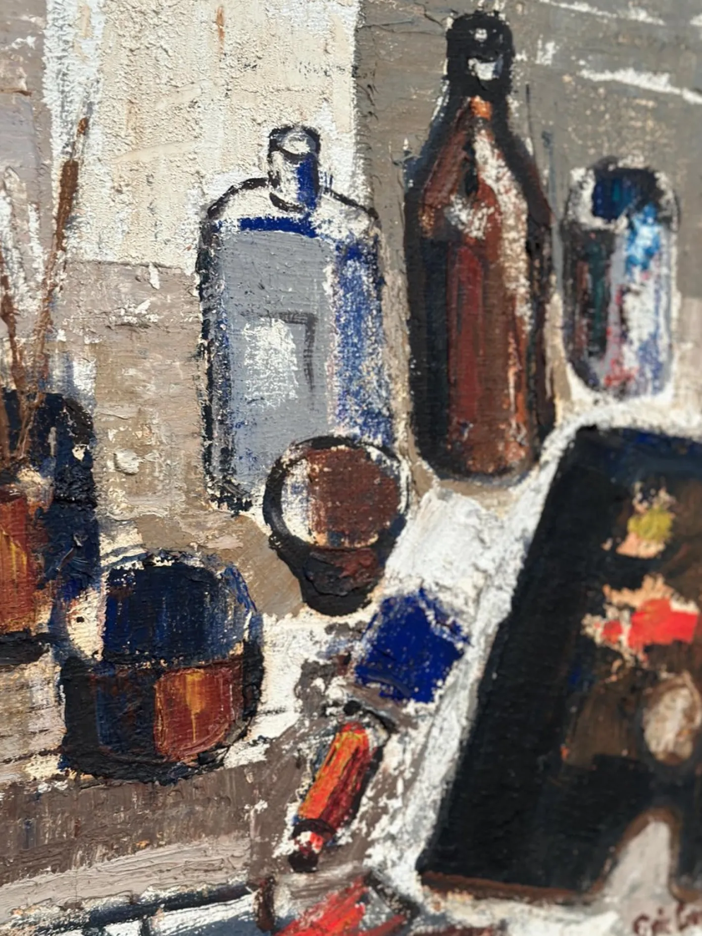 Eric Lundberg, The Work Table Atelier, 1960er, Öl auf Leinwand