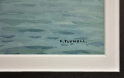 Eric Tufnell, HMS Newcastle in Sydney Harbour, 1956, Aquarell, gerahmt