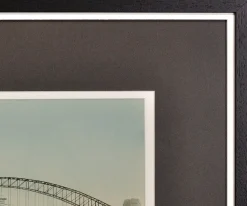 Eric Tufnell, HMS Newcastle in Sydney Harbour, 1956, Aquarell, gerahmt