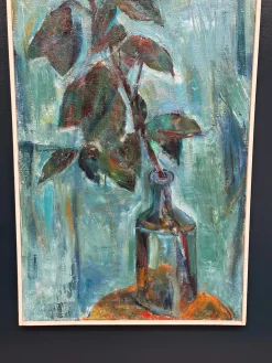 Ernst Baumann, Rose, 1960er, Öl auf Leinwand, Gerahmt