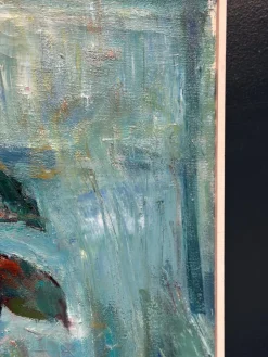 Ernst Baumann, Rose, 1960er, Öl auf Leinwand, Gerahmt