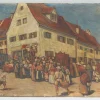 Ernst Crasser, Die Versteigerung, Oil on Board