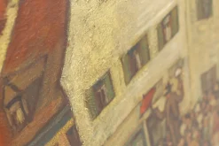 Ernst Crasser, Die Versteigerung, Oil on Board