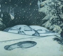Ernst Fuchs, The Lost Trace, 1972, Radierung