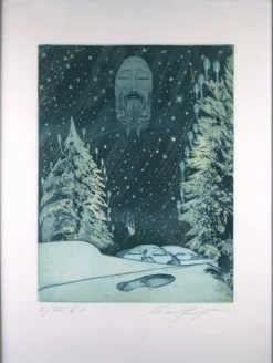 Ernst Fuchs, The Lost Trace, 1972, Radierung