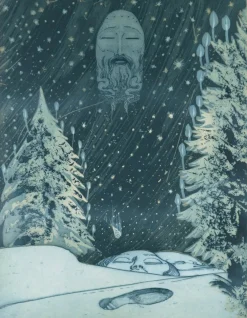 Ernst Fuchs, The Lost Trace, 1972, Radierung