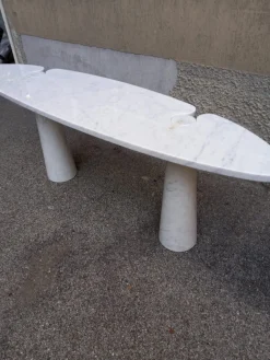 Eros Konsolentisch aus Weißem Marmor von Angelo Mangiarotti für Skipper, 1990er