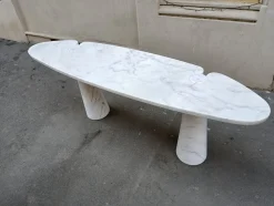 Eros Konsolentisch aus Weißem Marmor von Angelo Mangiarotti für Skipper, 1990er