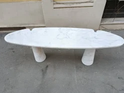 Eros Konsolentisch aus Weißem Marmor von Angelo Mangiarotti für Skipper, 1990er