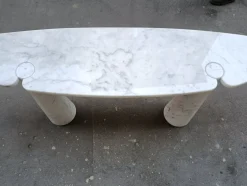 Eros Konsolentisch aus Weißem Marmor von Angelo Mangiarotti für Skipper, 1990er