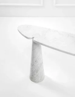Eros Konsolentisch aus Weißem Marmor von Angelo Mangiarotti für Skipper, 1990er