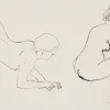 Erotic Look - Original China Tuschezeichnung von M. Vertès - 1930er Jahre