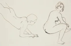 Erotic Look - Original China Tuschezeichnung von M. Vertès - 1930er Jahre