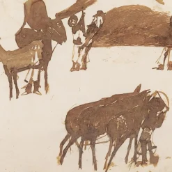 Espiga Pinto, Animalistic Composition, 1960er, Aquarell