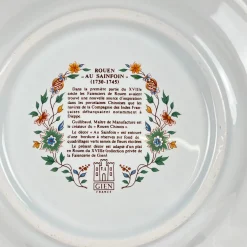 Essteller mit Rouen Esparse Muster von Gien, 1990, 8 . Set