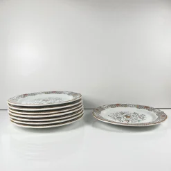 Essteller mit Rouen Esparse Muster von Gien, 1990, 8 . Set