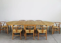 Esstisch und CH24 Stühle von Hans J. Wegner für Carl Hansen & Søn, 9 . Set