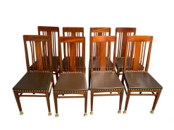 Esszimmer Set aus Mahagoni im Jugendstil, 1905, 11 . Set