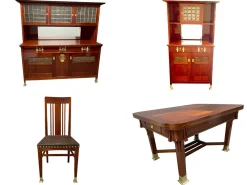 Esszimmer Set aus Mahagoni im Jugendstil, 1905, 11 . Set