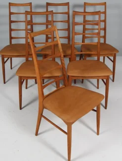 Esszimmerstühle aus Eiche & Leder von Niels Koefoed, Denmark, 1960er, 6er Set