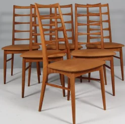 Esszimmerstühle aus Eiche & Leder von Niels Koefoed, Denmark, 1960er, 6er Set