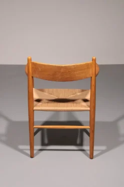 Esszimmerstühle aus Eiche mit Neuem Papierkordel von Hans J. Wegner für Carl Hansen, 1960, 6er Set