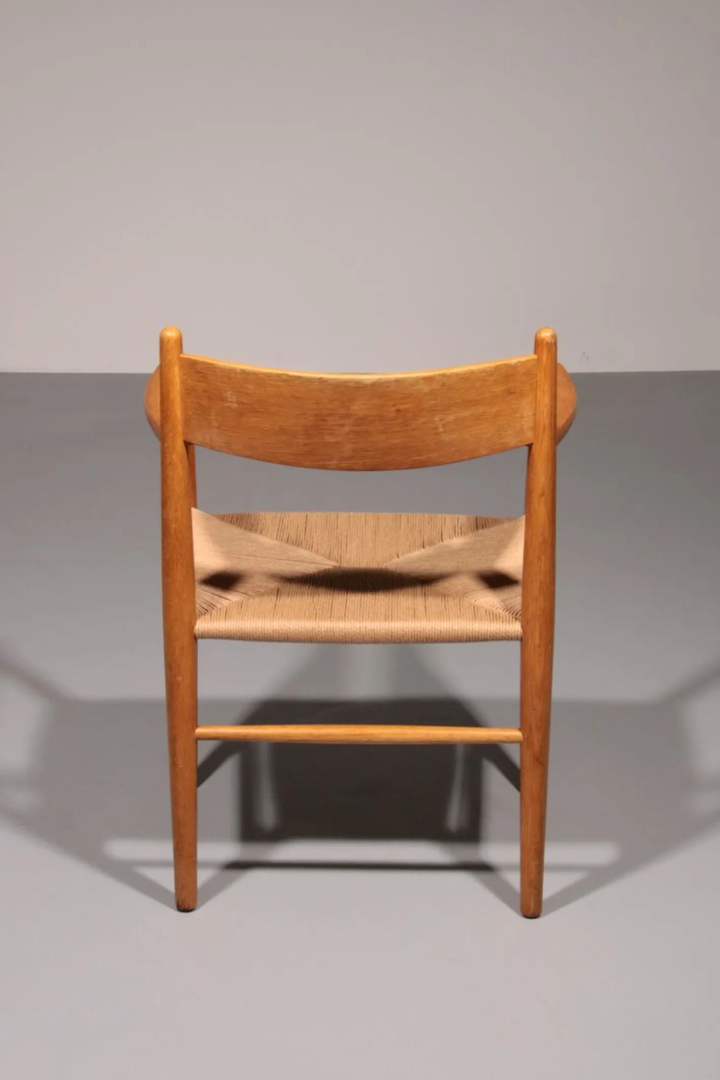 Esszimmerstühle aus Eiche mit Neuem Papierkordel von Hans J. Wegner für Carl Hansen, 1960, 6er Set