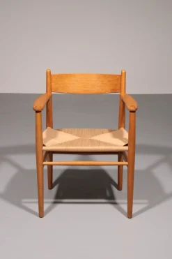 Esszimmerstühle aus Eiche mit Neuem Papierkordel von Hans J. Wegner für Carl Hansen, 1960, 6er Set
