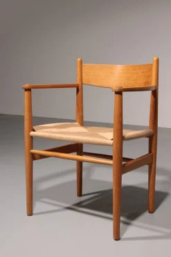 Esszimmerstühle aus Eiche mit Neuem Papierkordel von Hans J. Wegner für Carl Hansen, 1960, 6er Set