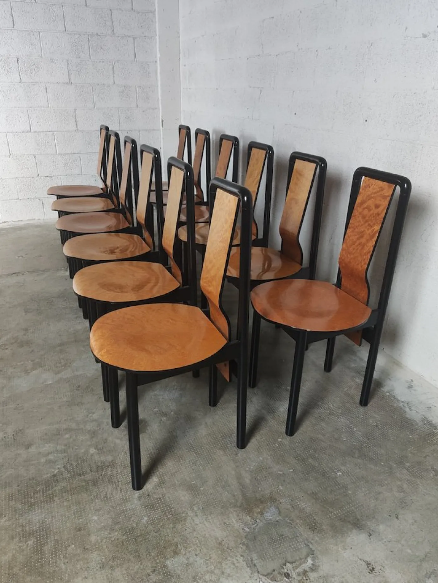 Esszimmerstühle von Pierre Cardin, 1950er, 12 . Set