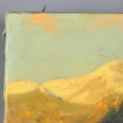 Eugenio Spreafico, Alpenblick mit Kühen, Ölgemälde auf Leinwand