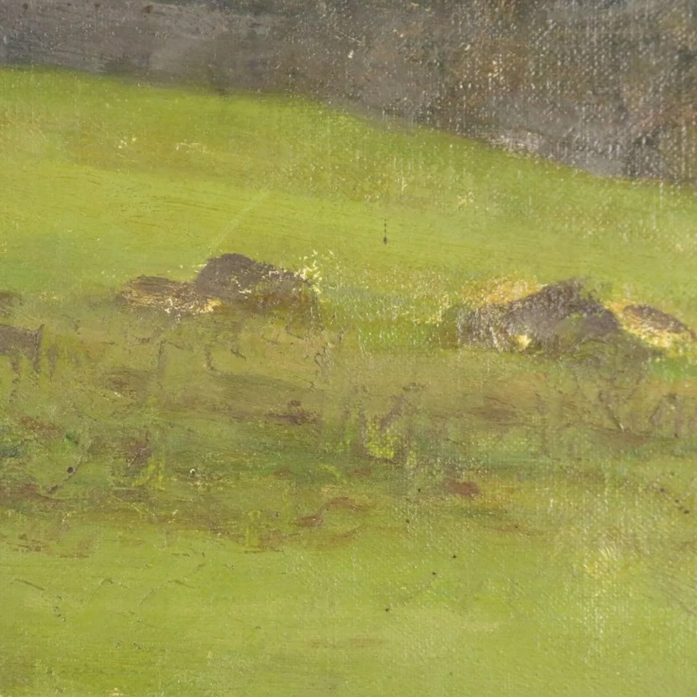 Eugenio Spreafico, Glimpse of Lombard Countryside, Ölgemälde auf Leinwand