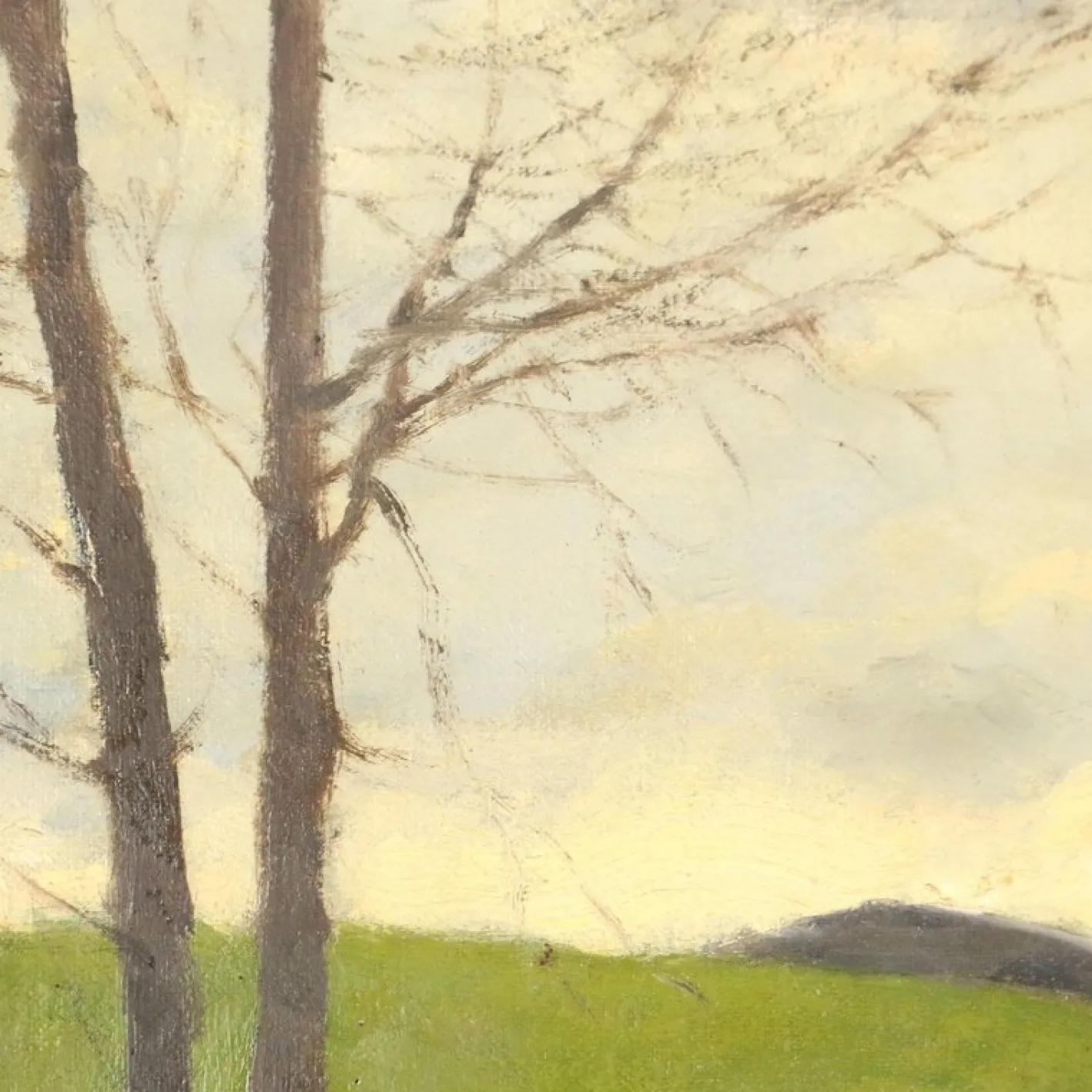 Eugenio Spreafico, Glimpse of Lombard Countryside, Ölgemälde auf Leinwand