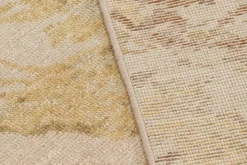Europäischer Teppich in Beige-Braun und Goldfarbenem Blumenmuster von Rug&Kilim