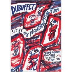 Expo 81, Centre Georges Pompidou Poster im Stil von Jean Dubuffet, 1981