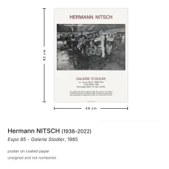 Expo 85 - Galerie Stadler Poster von Hermann Nitsch, 1985