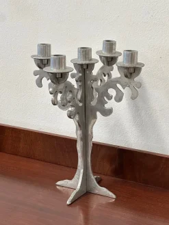 Exzentrischer Vintage Kerzenhalter im Brutalistischen Stil, 1970er