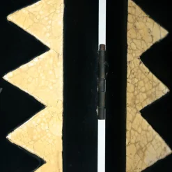 6-facher Art Deco Raumteiler mit handbemalten Vögeln, 1970er