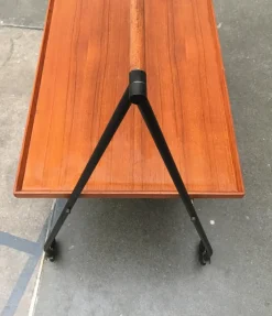 Faltbarer Mid-Century Teak Servierwagen