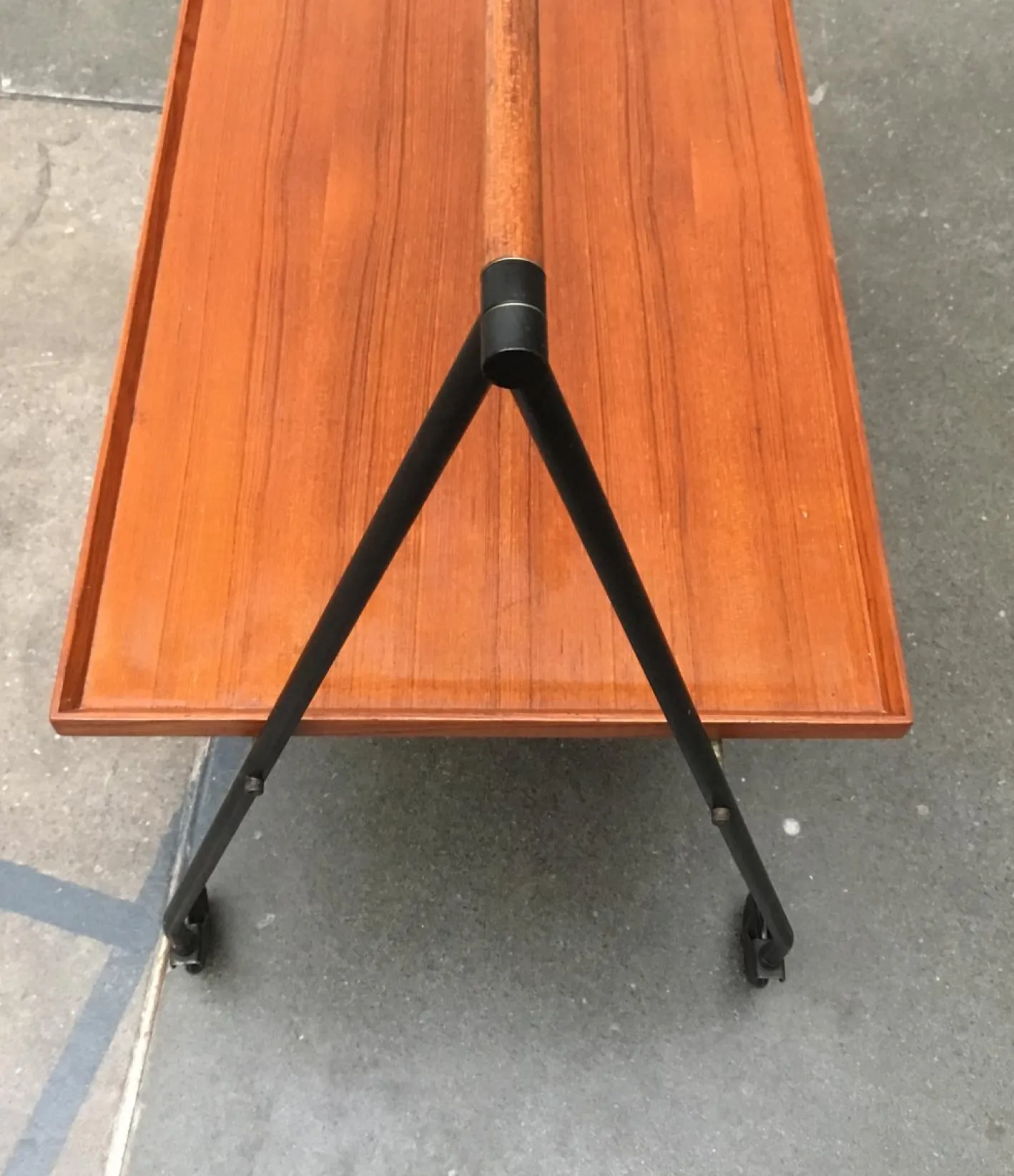Faltbarer Mid-Century Teak Servierwagen
